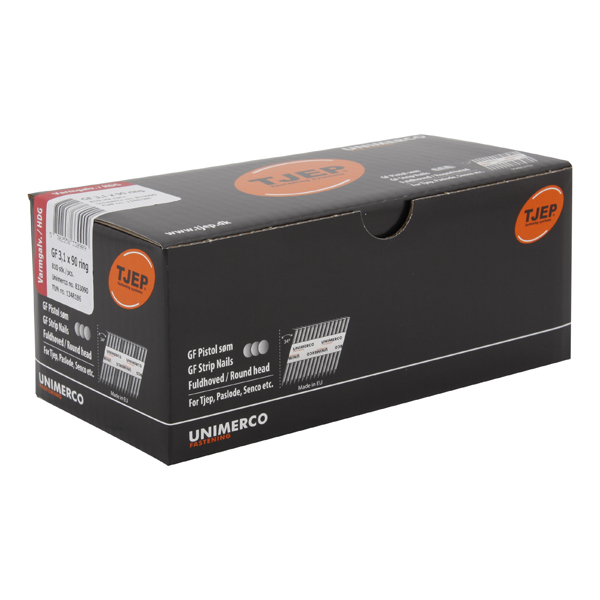 TJEP GF 31/90 Stripnagel Volledige Kop Ring 34° Thermisch Verzinkt, Handybox