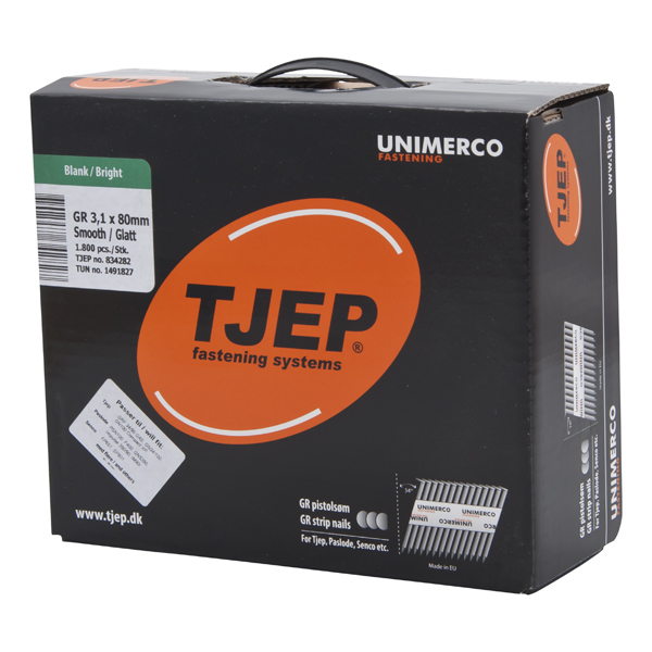 TJEP GR 31/80 Stripnagel D-Kop Glad 34° Blank, Maxibox