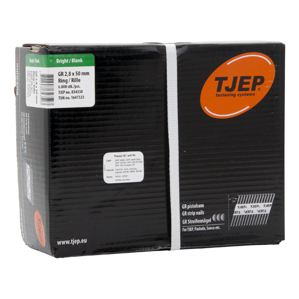 TJEP GR 28/50 Stripnagel D-Kop Ring 34° Blank, Jumbobox