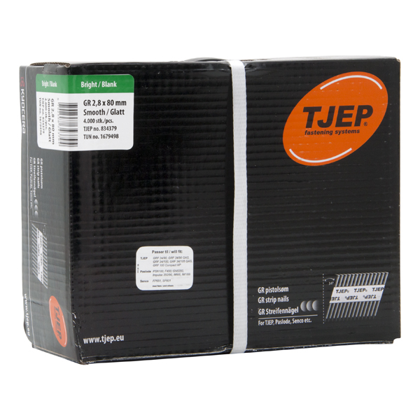 TJEP GR 28/80 Stripnagel D-Kop Glad 34° Blank, Jumbobox