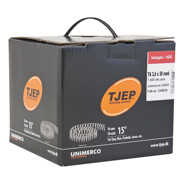 TJEP TA 30/38 Ring Asfaltnagel 15° Thermisch Verzinkt