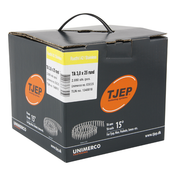 TJEP TA 30/25 Ring Asfaltnagel 15° RVS A2