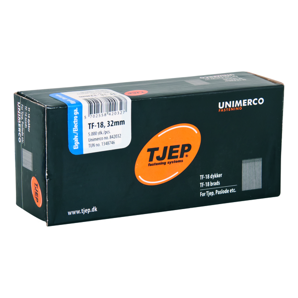 TJEP TF-18 Mini-Brads 32 mm 0° Verzinkt