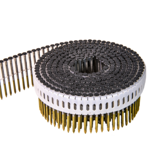 TJEP ZE 25/50 One-roll 2,5 x 50mm Zwart RAL 9005 Coilnagel Plasticgebonden 0° Geringd Platbolkop Ø5,85 RVS A4/316 á 325 nagels