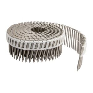 TJEP PC 23/45 One-roll 2,3 x 45mm Coilnagel Plasticgebonden 15° Geringd Lenskop RVS A4/316 á 200 nagels