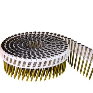 TJEP PC 25/65 One-roll 2,5 x 65mm Zwart RAL 9005 Coilnagel Plasticgebonden 15° Geringd Platbolkop Ø5,85 RVS A4/316 á 200 nagels