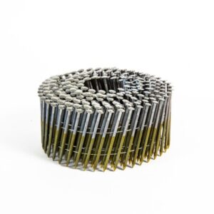 TJEP CN 23/50 One-roll 2,3 x 50mm Coilnagel Draadgelast 15° Geringd Lenskop RVS A2/304 Vlakgerold á 300 nagels.